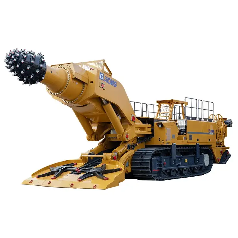 Тоннельный проходческий комбайн XCMG XTR7/360 в работе – мощное оборудование для рытья и копки тоннелей.